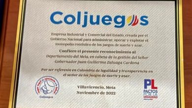 Photo of El departamento del Meta es reconocido por Coljuegos como referente de legalidad en los juegos de suerte y azar del 2022